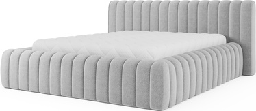 Кровать полтора места Carilla Royal 04, 140 x 200 cm, серый, без матраса, с решеткой