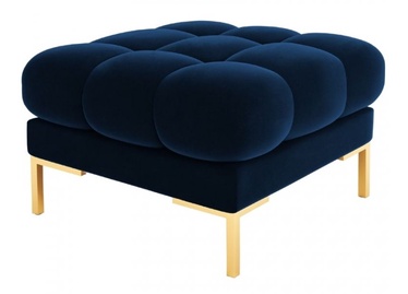 Пуф Micadoni Home Mamaia Velvet, синий/золотой, 60 см x 60 см x 41 см
