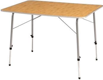Стол для кемпинга Easy Camp Menton, коричневый/серый, 70 см x 50 см x 50 - 68 см