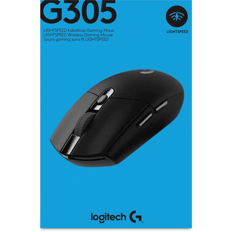 Belaidė žaidimų pelė Logitech G305 Recoil, juoda