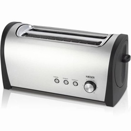 Tosteris Haeger Desayuno Plus TO-14D.010A, melna/nerūsējošā tērauda