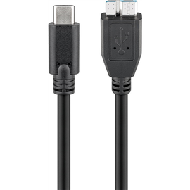 Kaablihoidik Goobay USB-C - Micro-USB-B USB-C, Micro USB 3.0 B male, 0.6 m, akaatsia