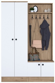 Комплект мебели для прихожей Kalune Design P6 M5 - 2423, комнатные, белый/ореховый