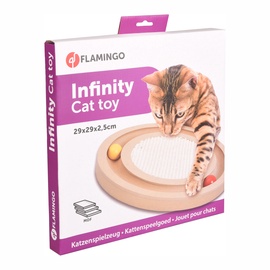 Rotaļlieta kaķim Flamingo Infinity, balta, 29 cm