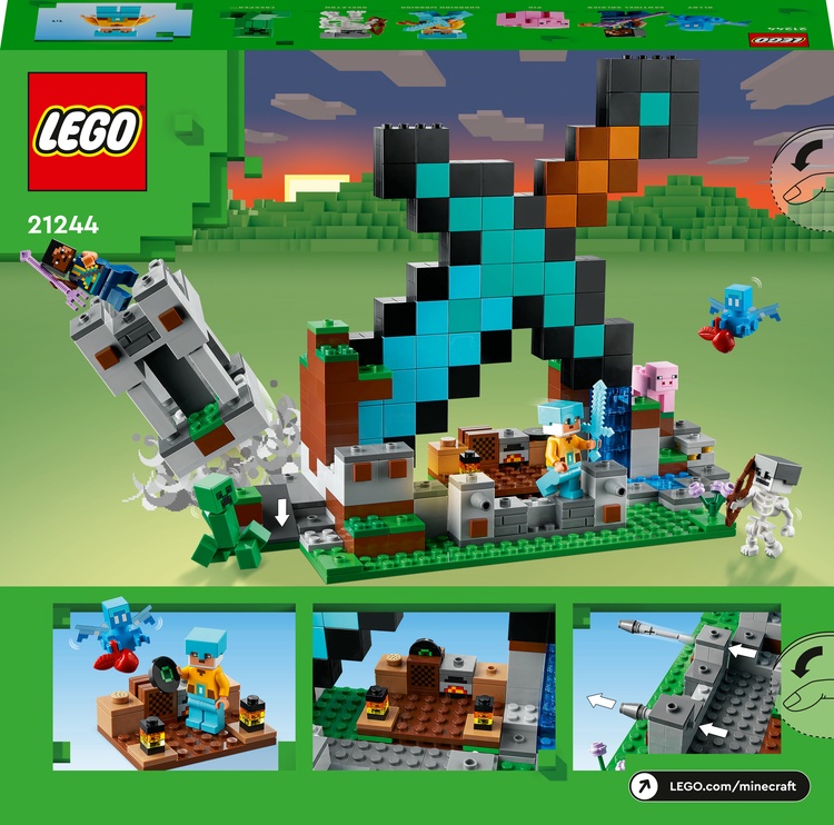 Konstruktor LEGO® Minecraft® Mõõga-eelpost 21244, 427 tk
