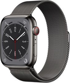 Išmanusis laikrodis Apple Watch Series 8 GPS + Cellular 45mm Stainless Steel LT, grafito