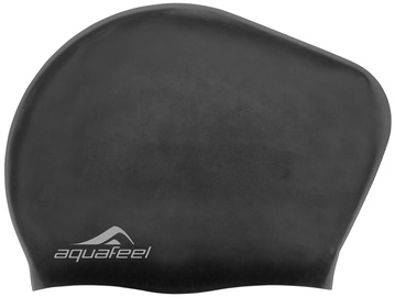 Ujumismüts pikkadele juustele Aquafeel Long Hair Cap, must