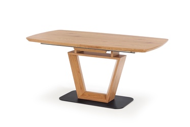 Söögilaud pikendatav Blacky 2, pruun/must, 1600 - 2200 mm x 900 mm x 760 mm