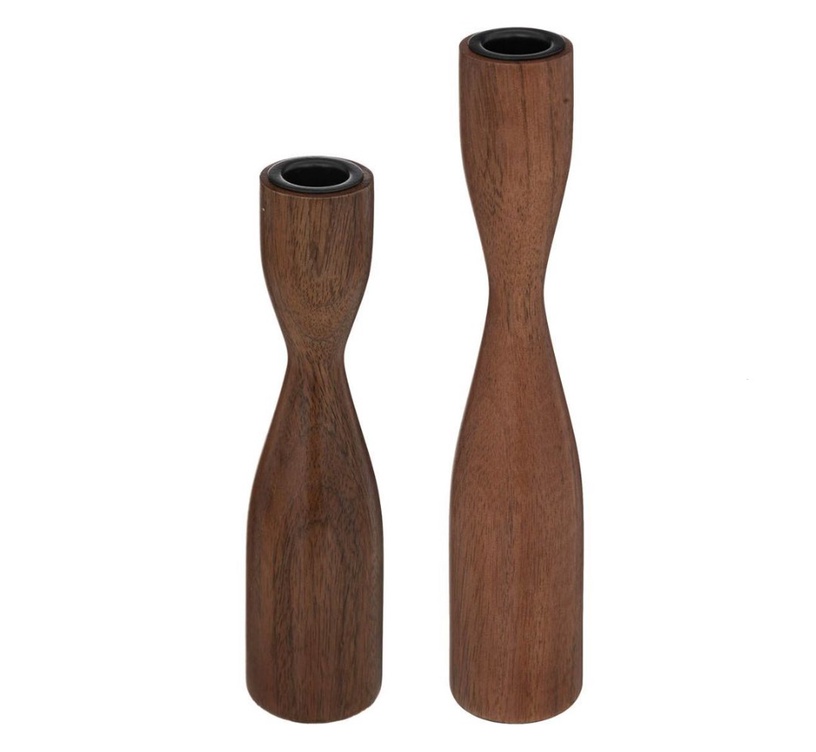 Küünlahoidja Atmosphera Mango, puit, 20 cm, pruun, 2 tk