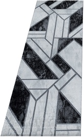 Ковровая дорожка Ayyildiz Naxos Marble, белый/серебристый/черный, 250 см x 80 см