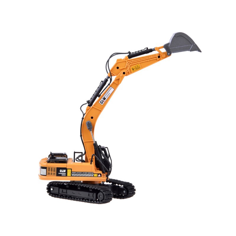 Rotaļu ekskavators GLW Engineering Vehicle ZA5012, dzeltena