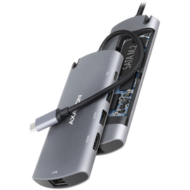 Aksessuaarid Axagon HMC-6M2, HDMI / LAN / M.2 / USB 3.2 / USB 3.2 Type-A / USB 3.2 Type-C