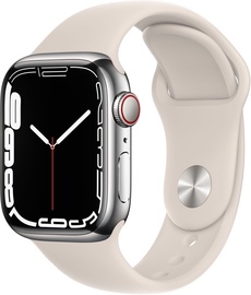 Nutikell Apple =Watch Series 7 GPS + Cellular 45mm Stainless Steel, hõbe