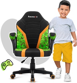 Spēļu krēsls Huzaro Ranger 1.0, 43 x 43 x 88 - 94 cm, melna/zaļa