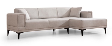 Stūra dīvāns-gulta Atelier Del Sofa Horizon, krēmkrāsa, labais, 250 x 140 cm x 77 cm