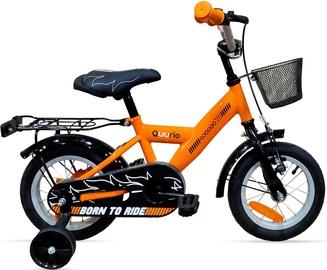 Vaikiškas dviratis Quurio Gooooo Gooooo, juodas/oranžinis, 12", 12"