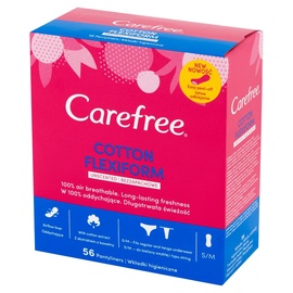 Higieniniai įklotai Carefree Cotton Flexiform, Normal, 56 vnt.