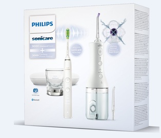 Elektriskās zobu birstes un irigatora komplekts Philips HX3866/41, balta