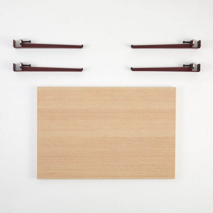 Журнальный столик Kalune Design Neda, коричневый/красный, 60 см x 90 см x 45 см