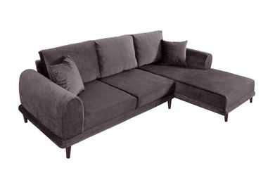 Kampinė sofa Atelier Del Sofa Nero, tamsiai pilka, dešininė, 160 x 250 cm x 78 cm