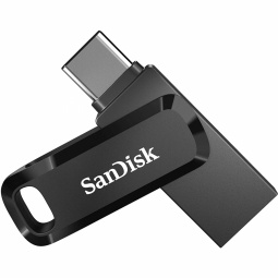 USB atmintinė SanDisk Ultra Dual Drive Go, juoda, 64 GB