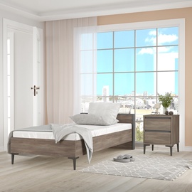 Guļamistabas mēbeļu komplekts Kalune Design AR15-CA, iekštelpu, brūna/antracīta