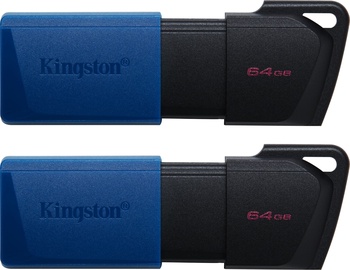 USB atmintinė Kingston DataTraveler Exodia M 2-Pack, mėlyna/juoda, 64 GB