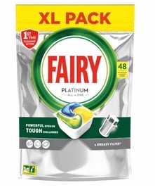 Капсулы для посудомоечной машины Fairy Platinum, 48 шт.
