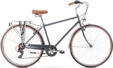 Velosipēds pilsētas Romet Vintage Eco M, 28 ", 18" (44.45 cm) rāmis, pelēka