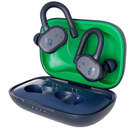 Беспроводные наушники Skullcandy Push Active, синий/зеленый