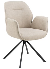 Ēdamistabas krēsls Aura, matēts, melna/bēša, 58.8 cm x 60.5 cm x 91 cm