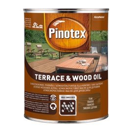 Koksnes eļļa Pinotex Terrace & Wood Oil, tīkkoks, 1 l