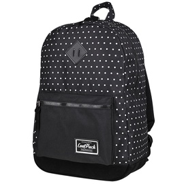 Рюкзак CoolPack Black Dots, белый/черный, 30 см x 14.5 см x 45 см