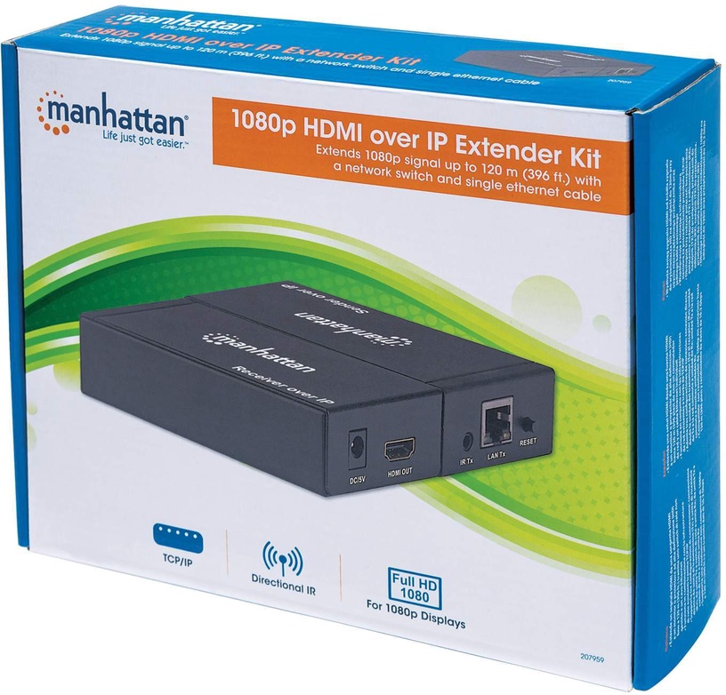 Раздатчик видеосигнала IC Intracom 1080p HDMI over IP Extender Splitter Kit, 1920 x 1080