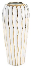 Dekoratiivne vaas Savana, 34 cm, kuldne/valge