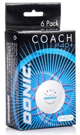 Stalo teniso kamuoliukas Donic Coach 40+, 40 mm, 6 vnt.