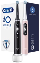 Электрическая зубная щетка Oral-B iO Series 6 Duo Pack, черный/розовый