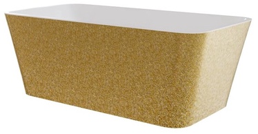 Vann, teisaldatav Besco Evita Glam Gold, 160 cm x 80 cm x 58 cm, ristkülik