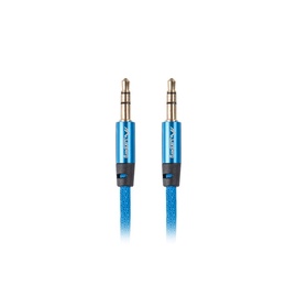 Провод Lanberg Premium Audio Cable Mini Jack 3.5mm 3.5 mm male, 3.5 mm male, 1 м, синий