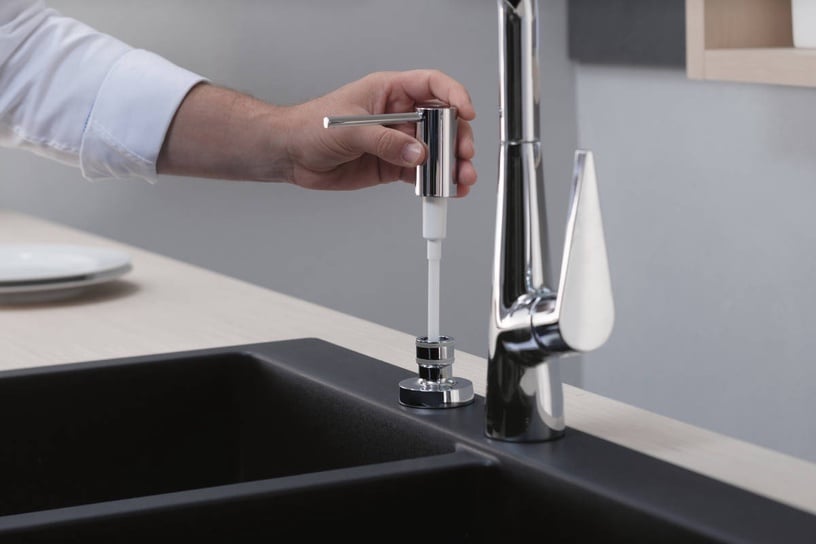 Дозатор для жидкого мыла Hansgrohe 40448670, черный, 0.5 л