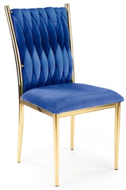 Стул для столовой K436, золотой/темно-синий, 48 см x 55 см x 94 см