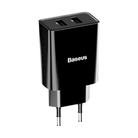 Зарядное устройство Baseus, USB/AC/DC, черный, 10.5 Вт