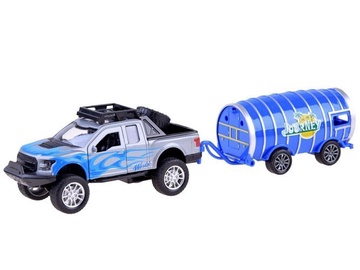 Bērnu rotaļu mašīnīte Pickup with trailer ZA3583, zila