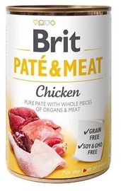 Влажный корм для собак Brit Care Paté & Meat BR57417, курица, 0.4 кг