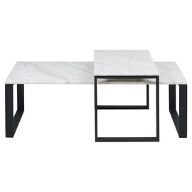 Kafijas galdiņš Actona Katrine 61538, balta/melna, 690 mm x 1150 mm x 450 mm