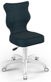 Bērnu krēsls Petit MT24, balta/tumši zila, 370 mm x 770 - 830 mm