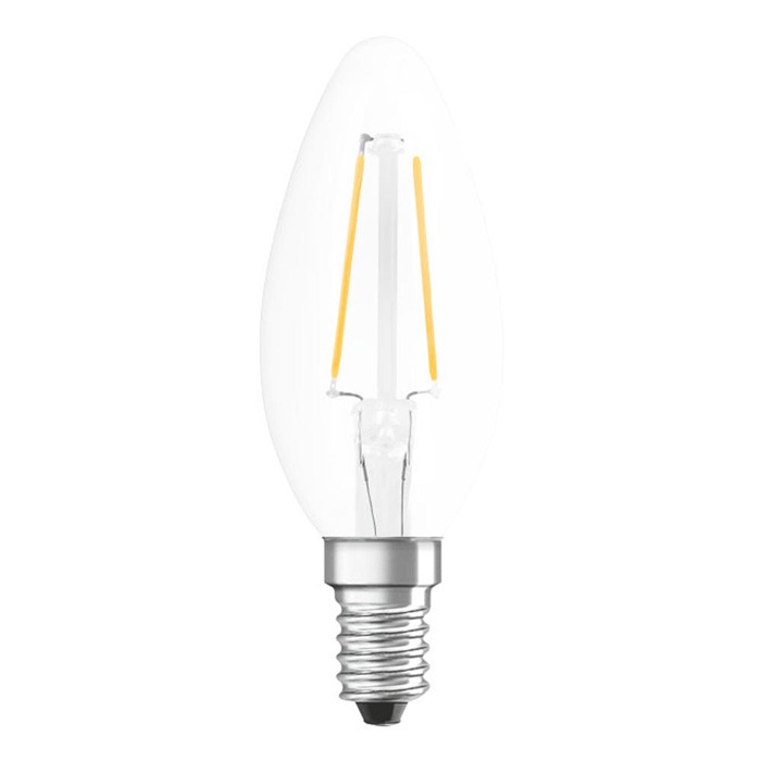 Spuldze Osram LED, B35, silti balta, E14, 1.5 W, 136 lm