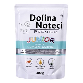 Mitrā barība (konservi) suņiem Dolina Noteci & Piper Premium Junior, jēra gaļa, 0.3 kg