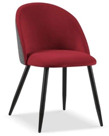 Valgomojo kėdė Micadoni Home Rayan, matinė, raudona, 52 cm x 46 cm x 80 cm