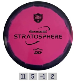 Lendav taldrik Discmania Stratosphere Horizon DD1 11/5/-1/2 851DM953607BP, must/roosa, 0.173 - 0.176 kg